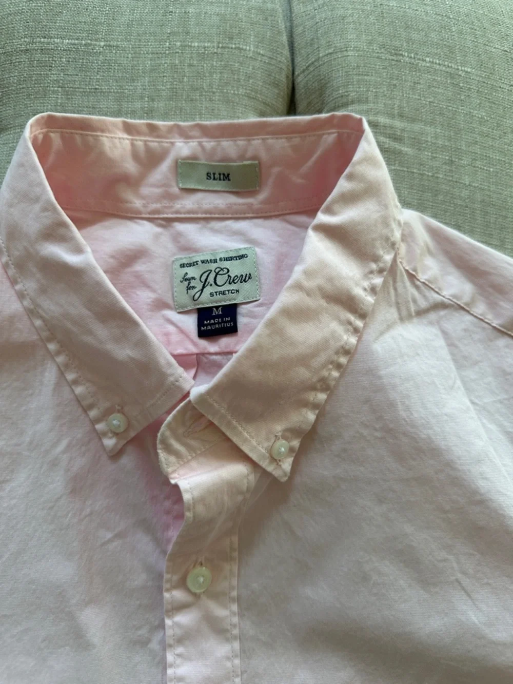 J. Crew Pale Pink Slim Button-Down Shirt
